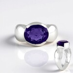 Bague en argent et Améthyste de Zambie