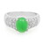 Bague en argent et Chrysoprase impériale