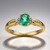 Anello in oro con Smeraldo Zambia AAA