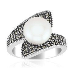 Anillo en plata con Perla blanca Freshwater (Annette classic)