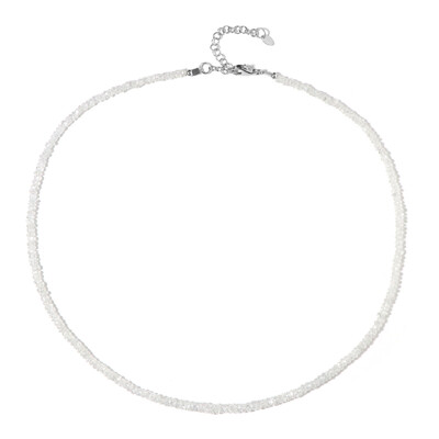Collier en argent et Saphir blanc