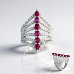 Anello in argento con Rubino del Madagascar