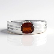 Hessonit-Granat-Silberring (de Melo)
