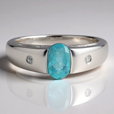 Anello in argento con Grandidierite