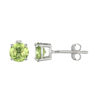 Peridot-Silberohrringe