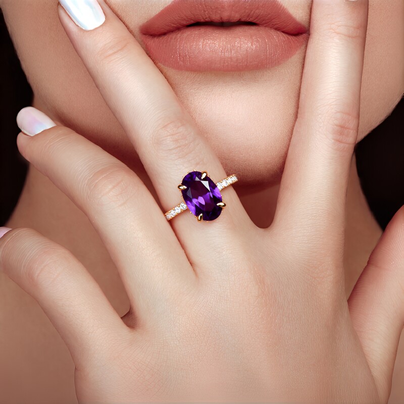 Marokkanischer Amethyst-Silberring