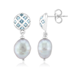 Orecchini in argento con Perla d'Acqua Dolce Argentata (TPC)