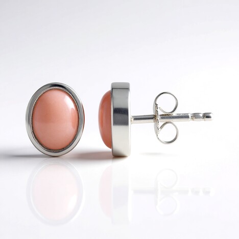 Orecchini in argento con Opale Rosa