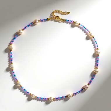 Collar en plata con Cuarzo flor de cerezo