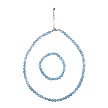 Parure in argento con Acquamarina