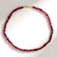 Collar en plata con Turmalina rosa de Nigeria