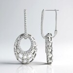 Boucles d'oreilles en argent et Zircon