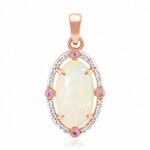 Ciondolo in oro con Opale Bianco Brasiliano