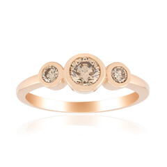 Gouden ring met een VS1 Argyle-Rose de France-Diamant