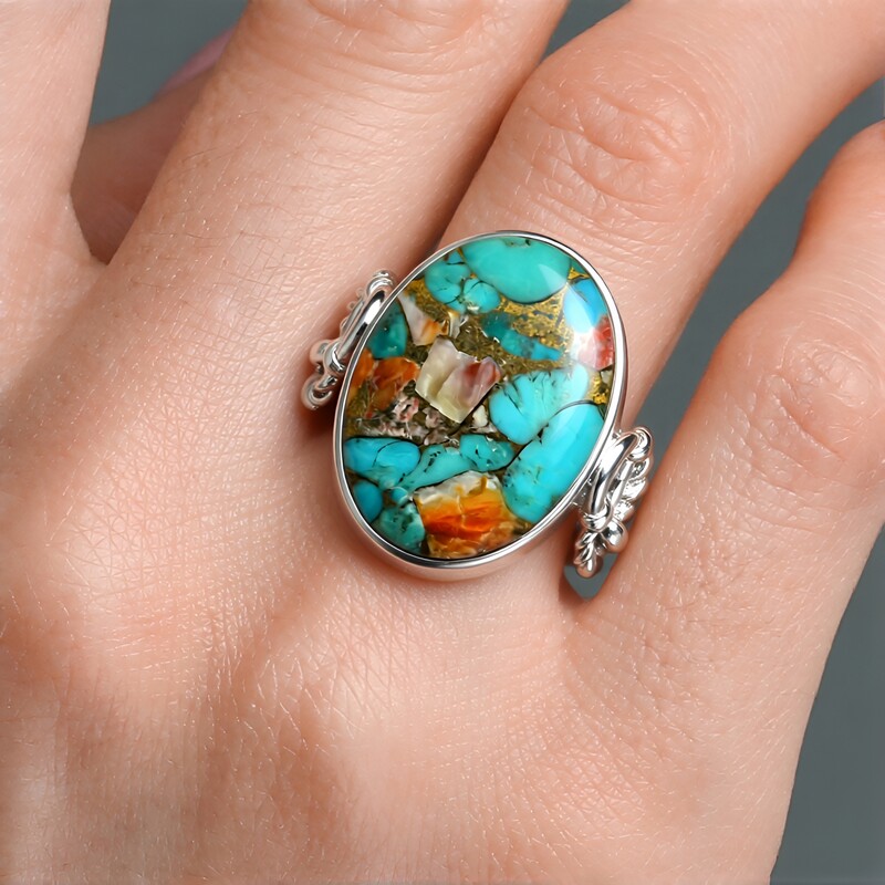 Anillo en plata con Piedra preciosa