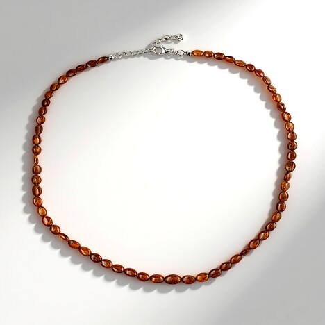 Collier en argent et Grenat Hessonite