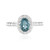 Anillo en plata con Fluorita azul petróleo