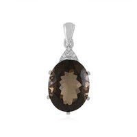 Pendentif en argent et Quartz fumé
