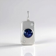Pendentif en argent et Saphir étoilé bleu (de Melo Essence)