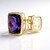 Anello in oro con Ametista Zambiana (de Melo Gold)