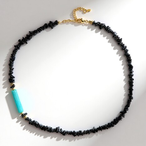 Collana in argento con Amazzonite (Riya)