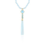 Collar en plata con Calcedonia agua  (KM by Juwelo)