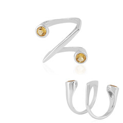 Bague en argent et Béryl jaune (de Melo)
