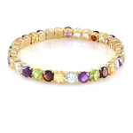 Brazalete en plata con Topacio azul cielo (M de Luca)