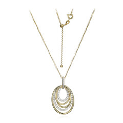 Zircon Silver Necklace (Adela Silber)