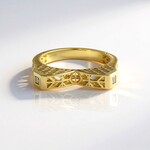 Anello in oro con Diamante Champagne I2 (Ornaments by de Melo)