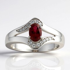 Anello in argento con Rubellite Brasiliana AAA