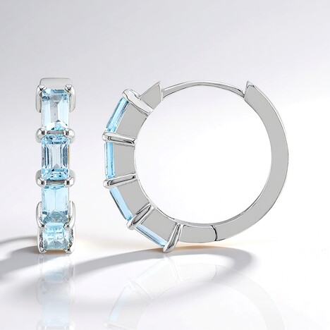 Orecchini in argento con Topazio Blu Cielo