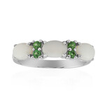 Anello in argento con Opale Bianco