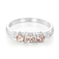 Bague en argent et Apatite rouge