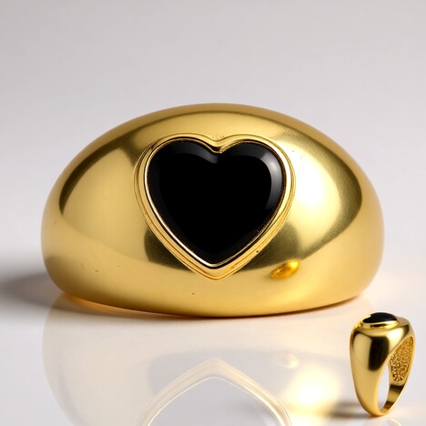 Anello in argento con Onice Nero