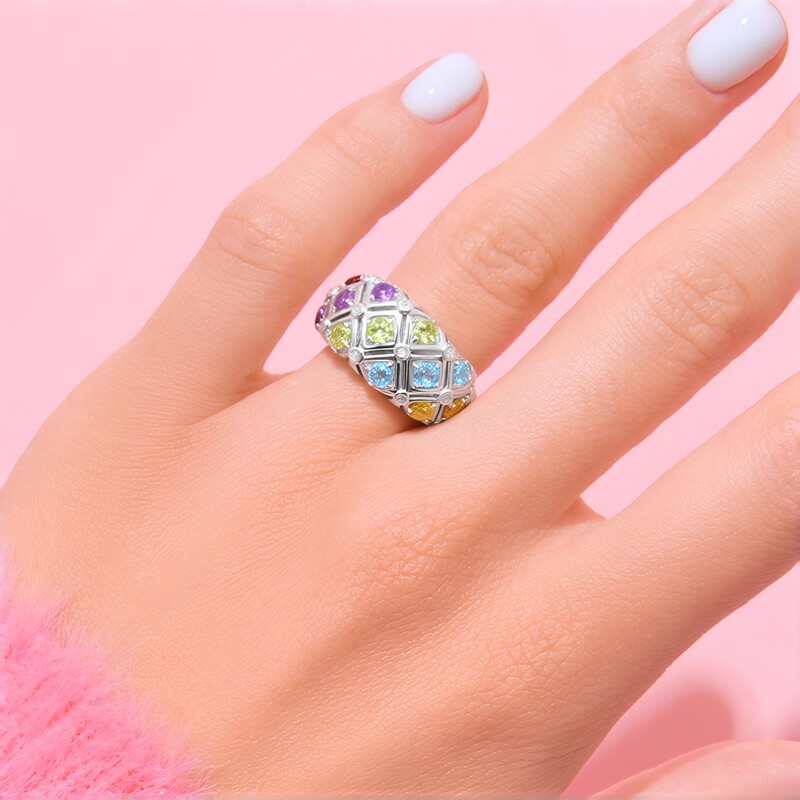 Zilveren ring met amethisten (Remy Rotenier)