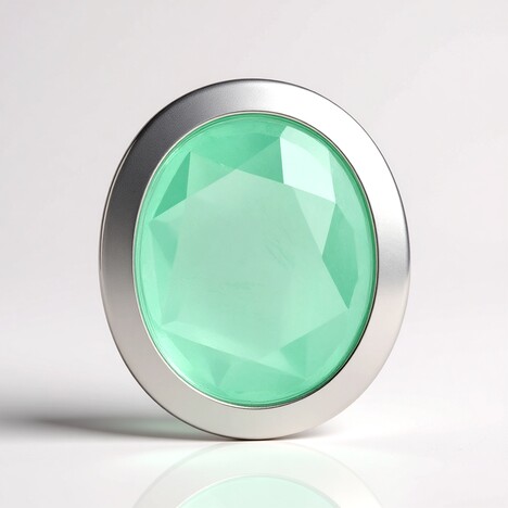 Pendentif en argent et Quartz vert pastel (MONOSONO COLLECTION)