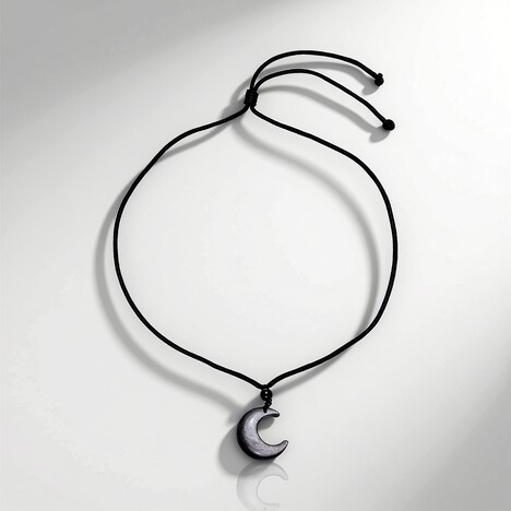 Collana con Ossidiana Argentata