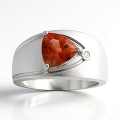 Anello in argento con Pietra del Sole dell'Oregon