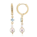 Orecchini in argento con Perla Akoya platino (TPC)