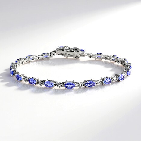 Bracciale in argento con Tanzanite