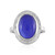 Zilveren ring met een Blauwe chalcedoon