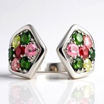 Anillo en plata con Turmalina rosa de Brasil (de Melo Essence)