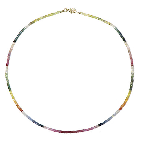 Saphir-Silberhalskette