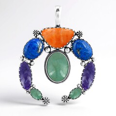Ciondolo in argento con Conchiglia di Ostrica Spinosa Arancione (Desert Chic)