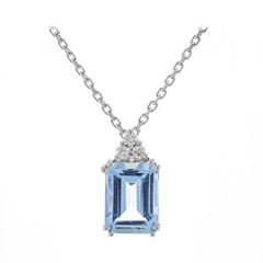 AAA-Brasilianischer Aquamarin-Goldhalskette