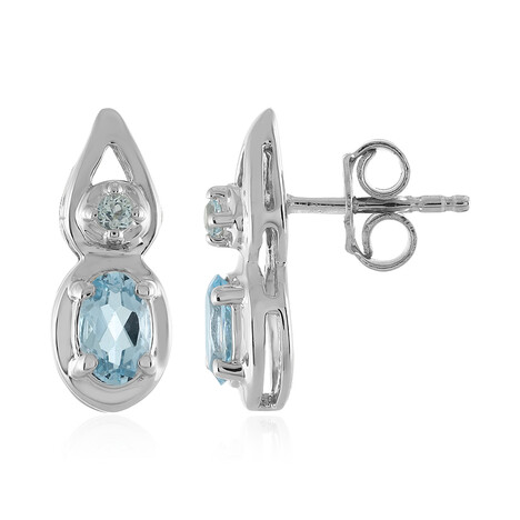 Orecchini in argento con Topazio Blu Cielo