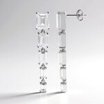 Orecchini in argento con Topazio Bianco