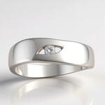 Anello in argento con Diamante I1 (G) (Annette)