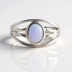 Anello in argento con Opale Australiano